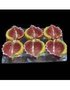 Satvik Colorful Clay Diyas (C21) For Diwali Festival, Multicolor Diwali Diyas For Decoration, Mitti Diya Oil Lamp Clay Diyas