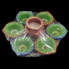 Satvik Colorful Clay Diya Set (C33) For Diwali Festival, Multicolor Diwali Diyas For Decoration, Mitti Diya Oil Lamp Clay Diyas