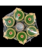 Satvik Colorful Clay Diya Set (C36) For Diwali Festival, Multicolor Diwali Diyas For Decoration