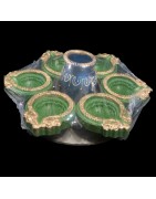 Satvik Colorful Clay Diya Set (C36) For Diwali Festival, Multicolor Diwali Diyas For Decoration