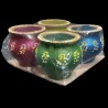 Satvik Colorful Clay Matki Diya (Wax) (C63) For Diwali Festival, Multicolor Diwali Diyas For Decoration, Mitti Diyas