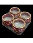 Satvik Colorful Clay Matki Diya (Wax) (C64) For Diwali Festival, Multicolor Diwali Diyas For Decoration, Mitti Diyas