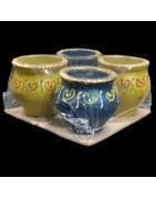 Satvik Colorful Clay Matki Diya (Wax) (C65) For Diwali Festival, Multicolor Diwali Diyas For Decoration