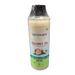 Cerakare Coconut Oil, 200ml- Pure & Natural Nourishing Oil, For Hair & Skin Care