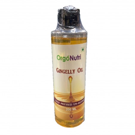 Orgonutri Gingelly Oil, 200ml- Cold Pressed & Unrefined Oil