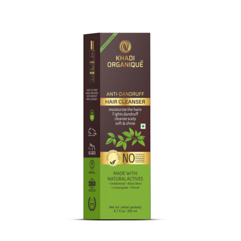 Khadi Organique Anti Dandruff Hair Cleanser - Moisturizes Hair
