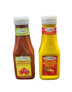 OrgoNutri Combo Pack Of Tomato Ketchup & Mustard Sauce, 340g Each