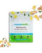 Mamaearth Niacinamide Bamboo Sheet Mask, Pack Of 2 (25g Each), For Clear & Glowing Skin