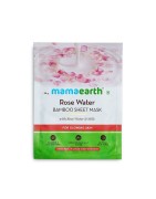 Mamaearth Rose Water Bamboo Sheet Mask, Pack Of 2 (25g Each), For Glowing Skin