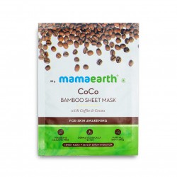Mamaearth Coco Bamboo Sheet Mask, Pack Of 2 (25g Each), With Coffee & Cocoa, For Skin Awakening