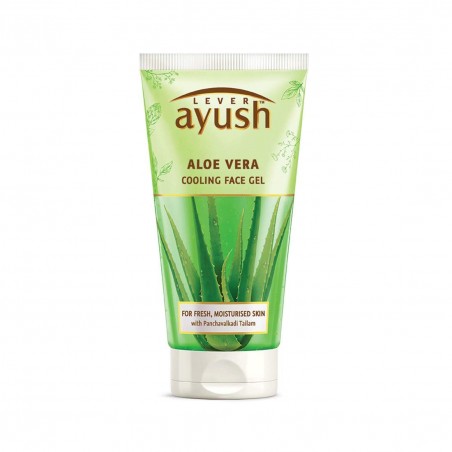 Lever Ayush Aloe Vera Cooling Face Gel, 150g- For Fresh Moisturized Skin, With Panchavalkadi Tailam