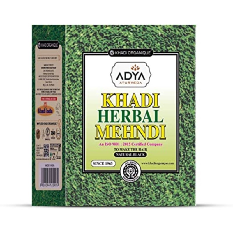 Khadi Organique Herbal Mehndi Natural Black 80g