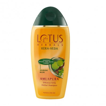 Lotus Herbals Kera-Veda Amlapura Shikakai-Amla Herbal Shampoo, 200ml For Normal To Oily Hair
