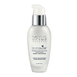 Lotus Herbals Whiteglow Intensive Skin Whitening & Brightening Serum+Moisturizer, 30ml- For All Skin Types