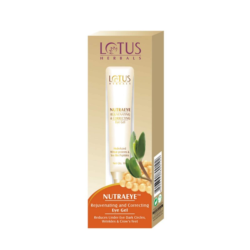 Lotus Herbals Nutraeye Rejuvenating & Correcting Eye Gel, 10g- Reduces Under Eye Dark Circles, Wrinkles & Crow’s Feet