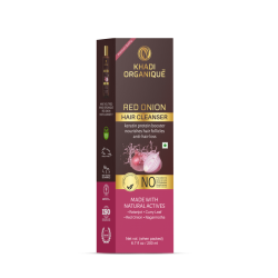 Khadi Organique (Shampoo) Red Onion Hair Cleanser, 200ml- Keratin Protein Booster, Nourishes Hair Follicles, Anti-Hair Loss