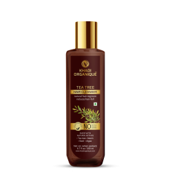 Khadi Organique Tea Tree Hair Cleanser, 200ml- Natural Hair Regimen, Reduces Hair Fall, With Tea Tree, Neem, Basil & Algae