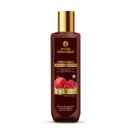 Khadi Organique Pomegranate Hair Cleanser, 200ml- Gives Luxurious Shine, Restores Luster, For Normal Hair