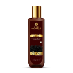 Khadi Organique Onion Black Seed Hair Oil, 200ml- For Silkier & Stronger Hair, Repairs Damaged Hair, For All Hair Types