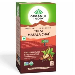 Organic India Tulsi Masala Chai 25N Infusion Bags- Stress Relieving
