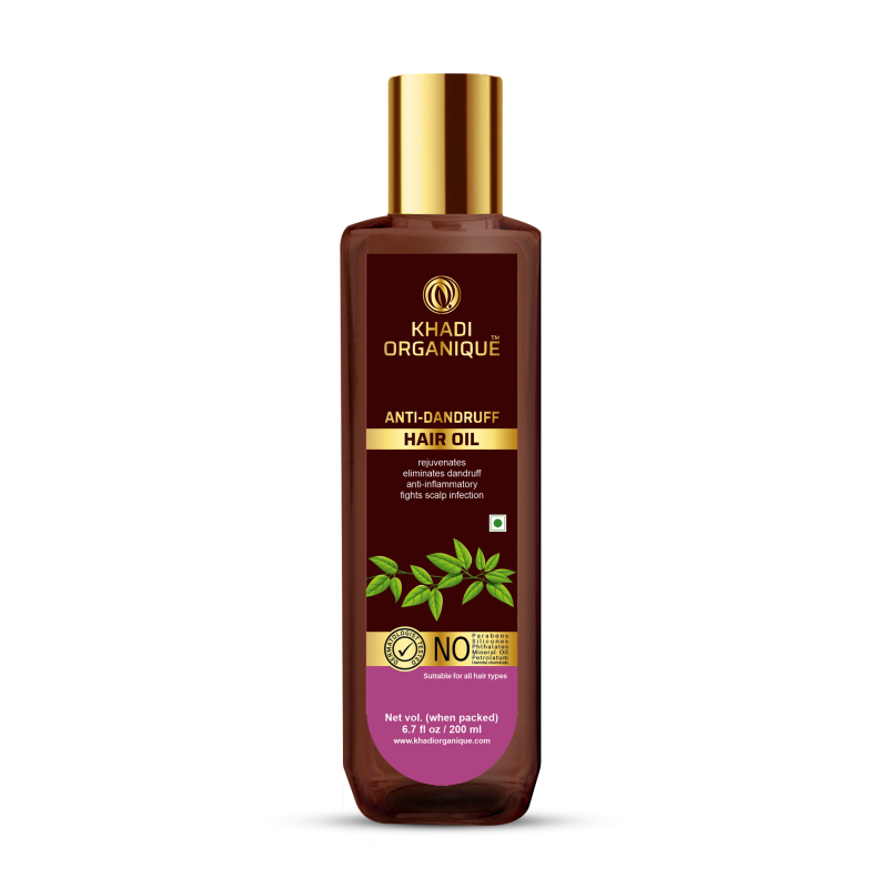 Khadi Organique Anti-Dandruff Hair Oil, 200ml- Rejuvenates, Eliminates Dandruff, For All Hair Types