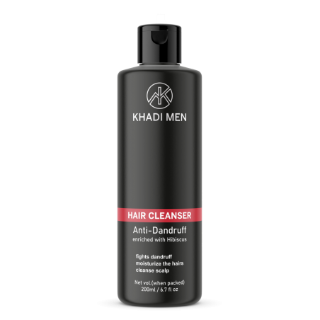 Khadi Men Anti-Dandruff Hair Cleanser, 200ml- Enriched With Hibiscus, Fights Dandruff, Moisturizes The Hair, Cleanses Scalp