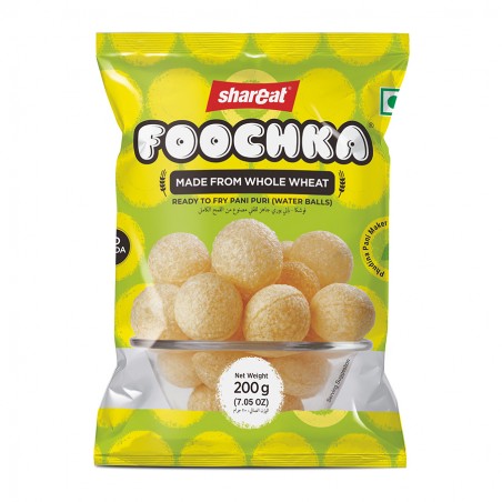Shareat Foochka Ready To Fry Pani Puri (Water Balls) With Pudina (Mint) Pani Maker, 200g