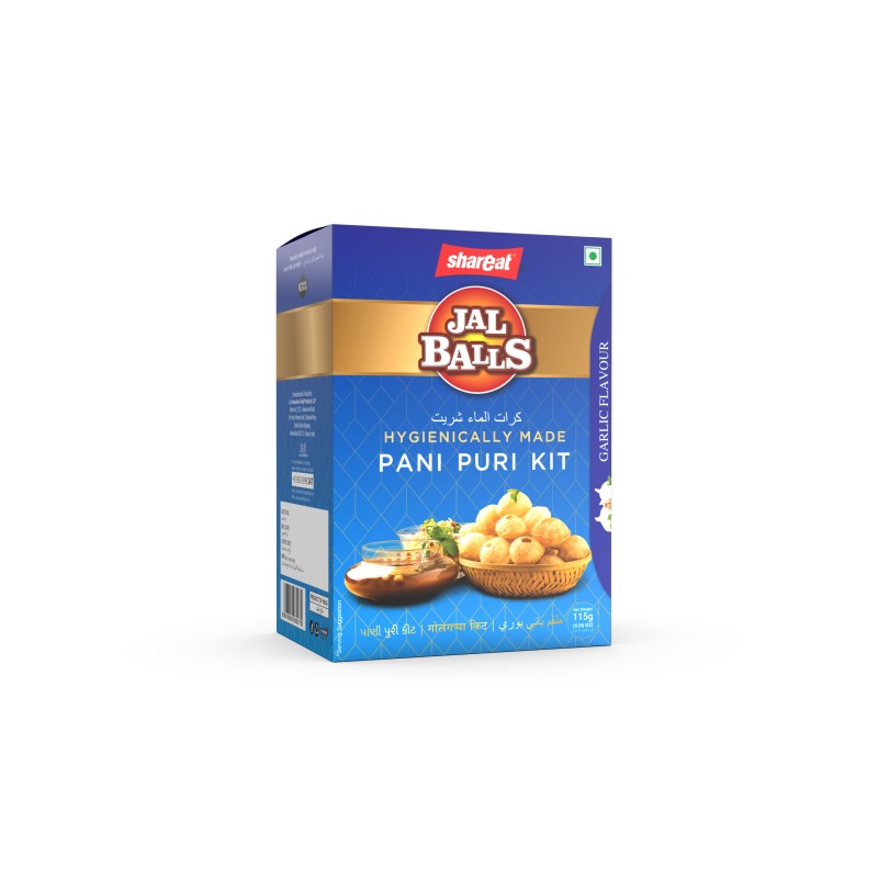 Shareat Jal Balls Pani Puri Kit Garlic Flavour, 115g