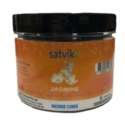 Satvik Jasmine Incense Cones For Puja And Prayer (Pack Of 50 Cones)
