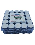 Satvik Tea light Wax Candles (50pcs, 38mm 1 1/2", Unscented), 4hrs Burning Candles for Home, Office, Diwali Decoration