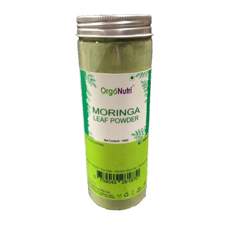 OrgoNutri Moringa Leaf Powder (Pure and Natural), 100g