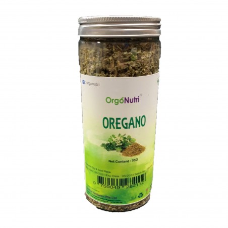 OrgoNutri Dried Oregano Leaves, 35g- Seasoning Herb For Pizza, Italian Food