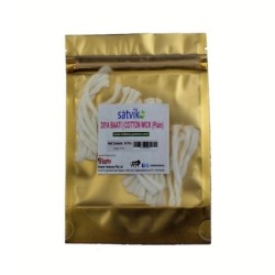 Satvik Diya Batti Plain (Cotton Wick) 100% Pure Cotton, 8 Dozens