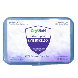 OrgoNutri Premium Alum Crystal (Tawas), Antiseptic Alum Block, 95g, Fitkari, 100% Natural After Shave
