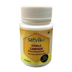 Satvik Edible Camphor, 25g- 100% Pure Edible Camphor, Kapur For Eating & Medicinal Purpose