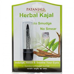 Patanjali Herbal Kajal (Black), 3g No Smudge No Smear