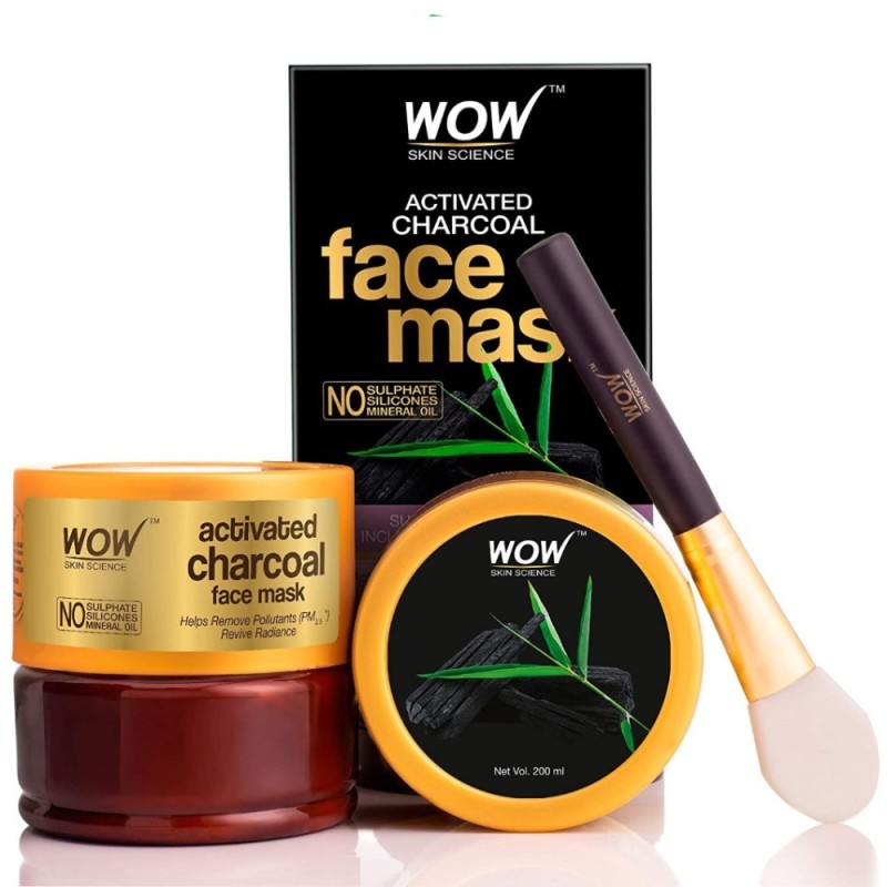 Wow Skin Science Activated Charcoal Face Mask - Helps Remove