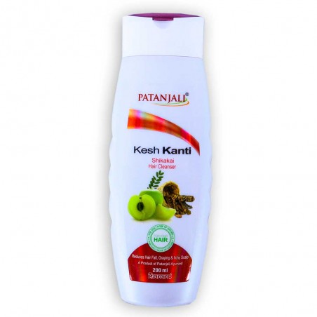 Patanjali Kesh Kanti Shikakai Hair Cleanser, 200ml- Reduces Hair Fall, Greying & Itchy Scalp