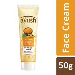 Lever Ayush Anti-Marks Turmeric Face Cream, 50g For Spot-Less Fairness With Turmeric And Kumkumadi Tailam