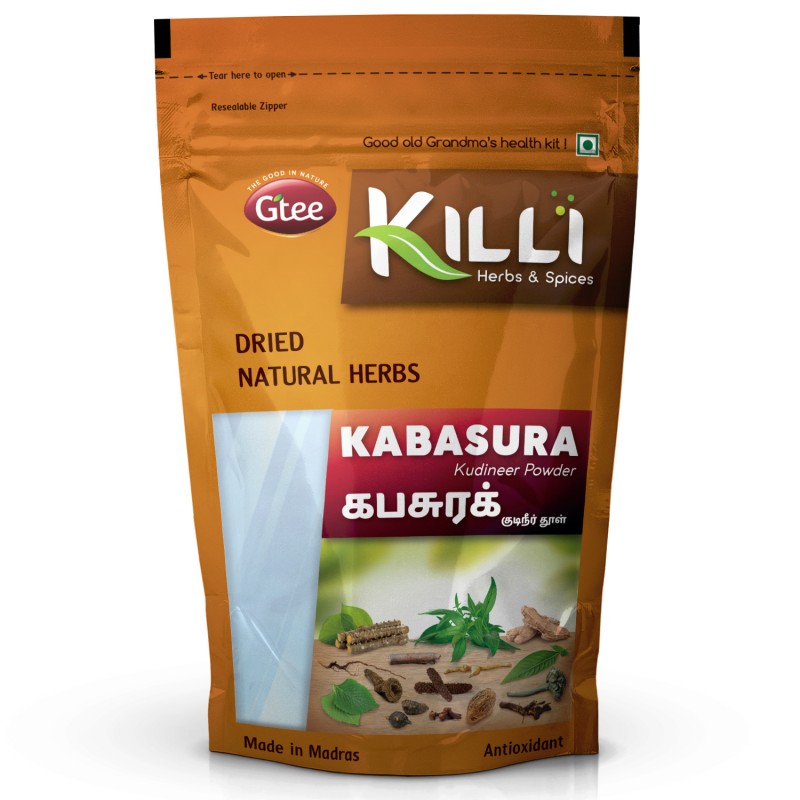 Killi Herbs & Spices Kabasura Kudineer Powder, 100g (Viral Fever Immunity)