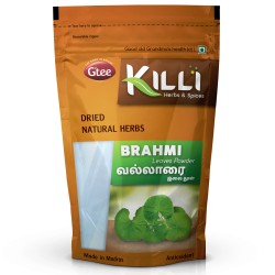 Killi Herbs & Spices Brahmi Leaves Powder (Gotu Kola Leaves Powder), 100g (Memory Booster)