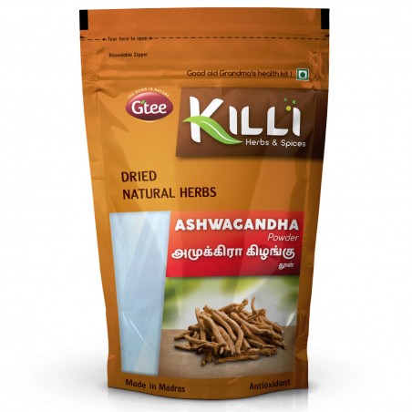 Killi Herbs & Spices Ashwagandha Powder, 100g (Nervous Tonic)