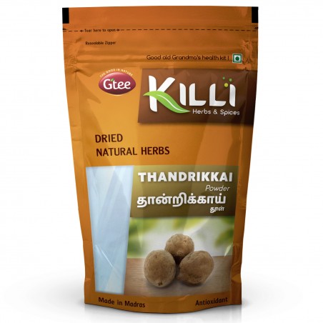 Killi Herbs & Spices Thandrikkai Powder (Vibhitaka Powder), 100g (Stomach Problem)