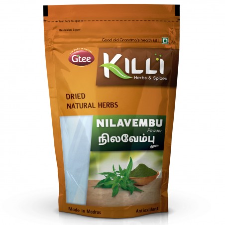 Killi Herbs & Spices Nilavembu Powder (Kalmegh), 100g (Viral Fever)