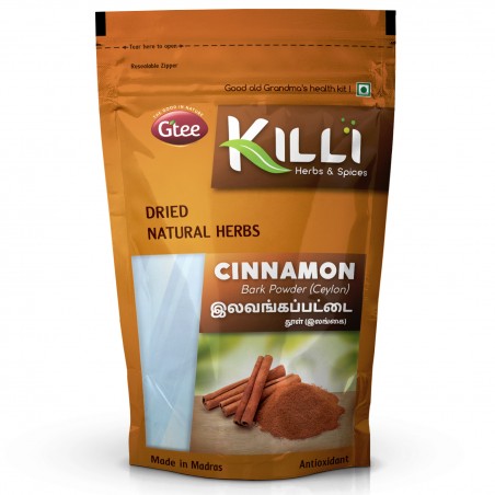 Killi Herbs & Spices Cinnamon Bark Powder, Dalchini Bark Powder (Ceylon), 100g (Weight Loss)