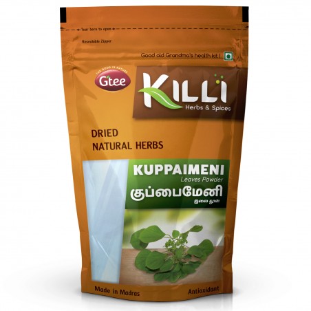 Killi Herbs & Spices Kuppaimeni Leaves Powder (Indian Nettle Leaves Powder), 100g (Cold & Cough)