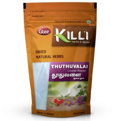 Killi Herbs & Spices Thuthuvalai Leaves Powder (Climbing Brinjal, Kantakari Leaves Powder), 100g (Memory)