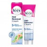 Veet Hair Removal Cream 5 In 1 Skin Benefits, 100g For Sensitive Skin (Body & Legs) With Aloe Vera & Vitamin E