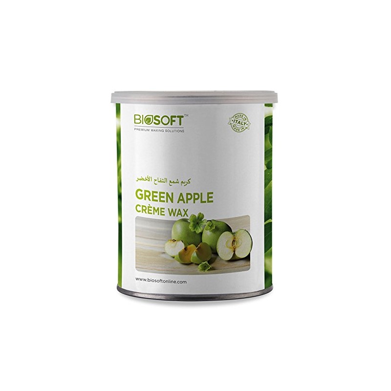 Biosoft Premium Waxing Solutions Green Apple Creme Wax, 800ml