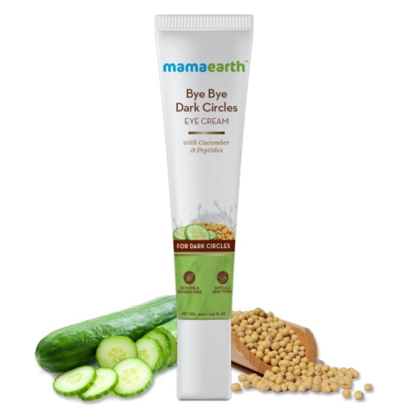 Mamaearth Bye Bye Dark Circles Eye Cream with Cucumber & Peptides
